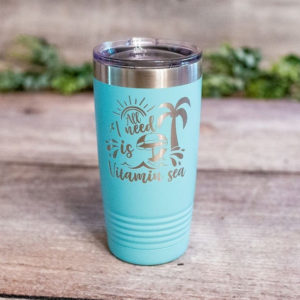 Beach More Worry Less – Engraved Stainless Beach Tumbler, Funny Beach Gift,  Funny Vacation Tumbler Gift Mug – 3C Etching LTD