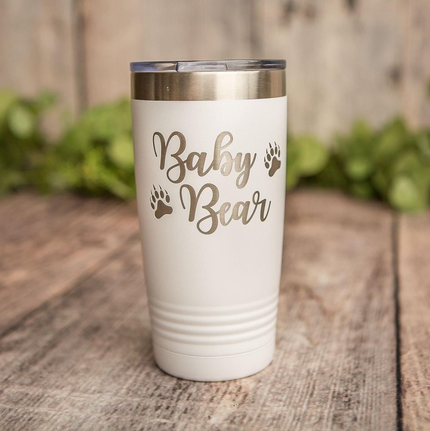 Baby Bear – Engraved Stainless Steel Tumbler, Stainless Cup, Baby