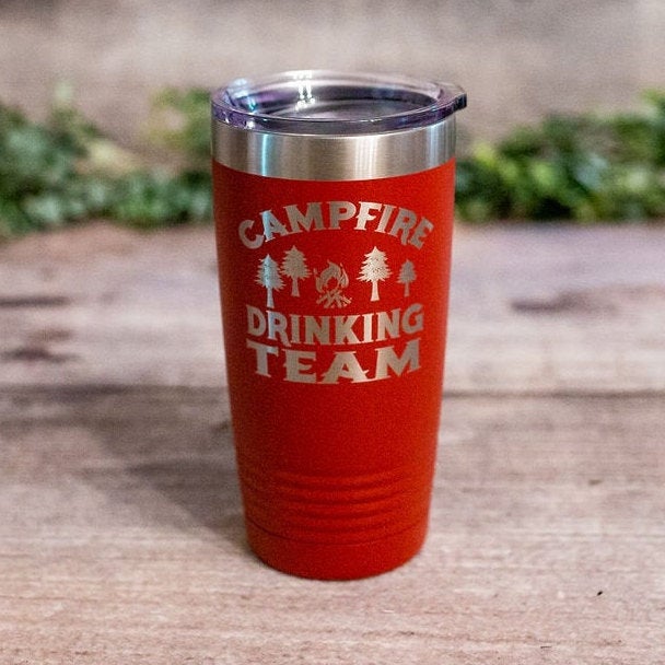 Just a Girls Who Love Camping Tumbler With Straw 20oz, Camping