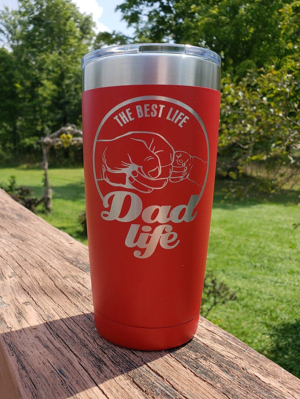Dad Life – Engraved Tumbler, Yeti Style Cup, Gift For Him – 3C Etching LTD