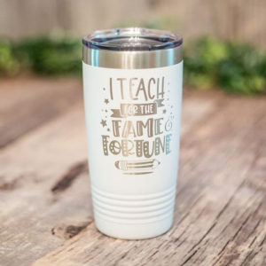Instant Teacher Just Add Coffee – Engraved Teacher Tumbler, Funny Teacher Travel  Mug, – 3C Etching LTD