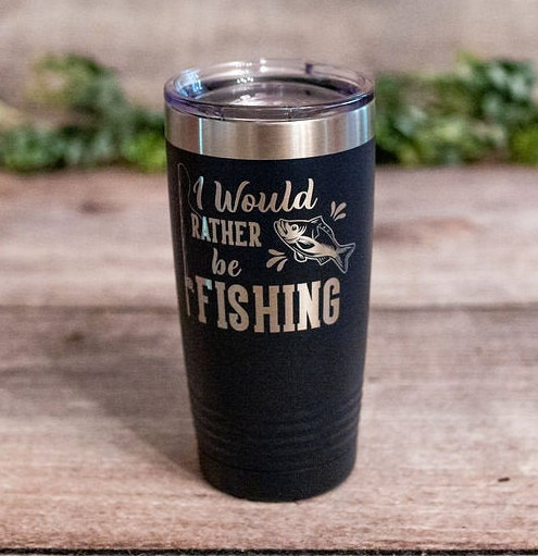 I Would Rather Be Fishing – Engraved Stainless Steel Fishing