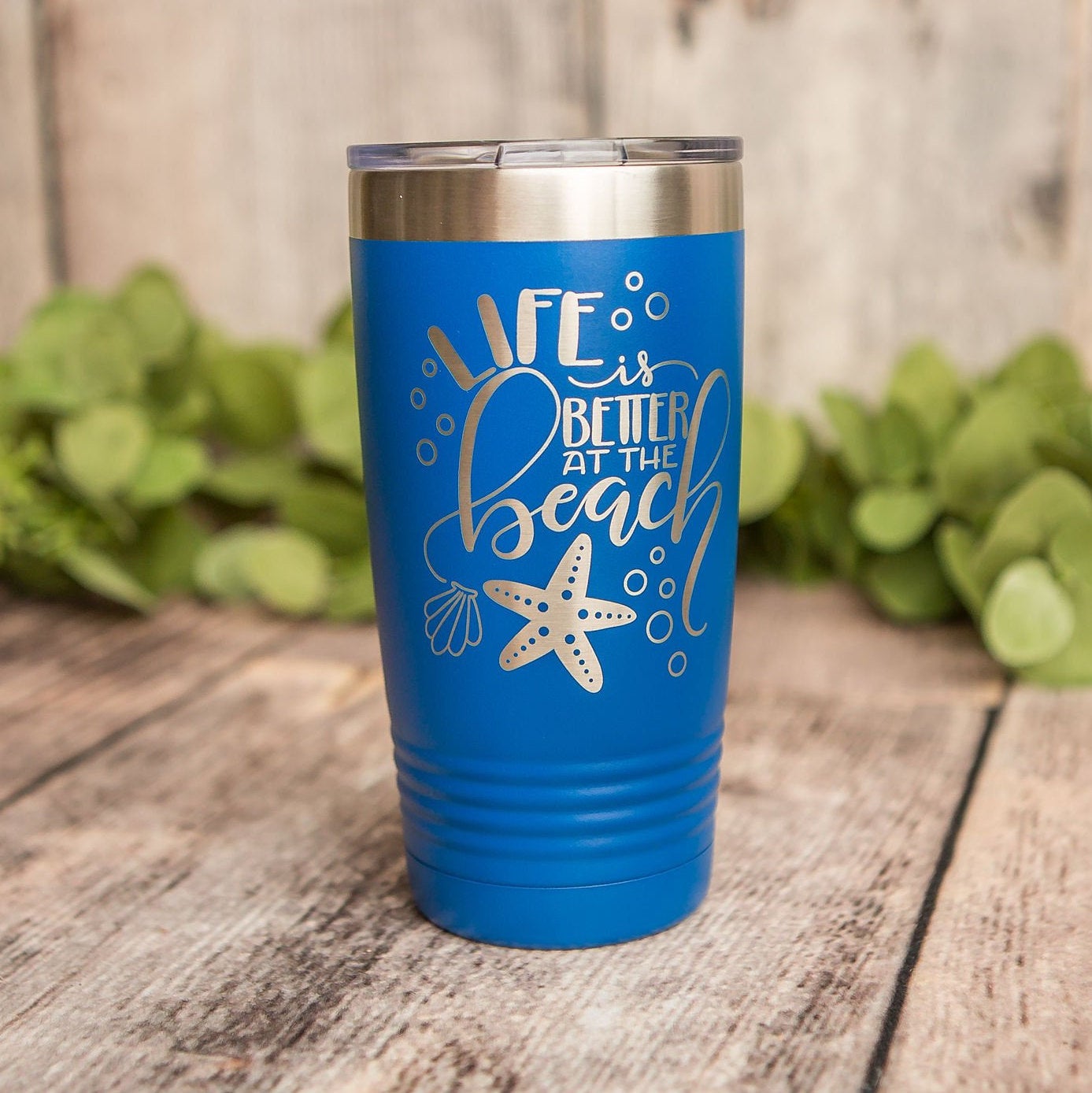 Life Is Better At The Beach- Engraved Stainless Steel Tumbler, Stainless  Cup, Vacation Tumbler