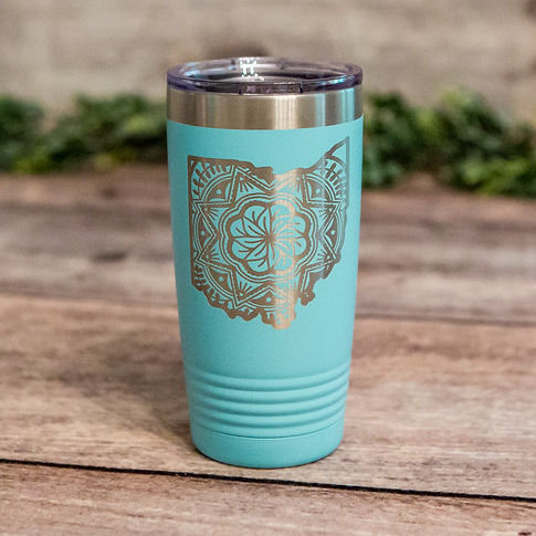 Yeti Rambler 30oz Stainless Steel Tumbler - Coral DENT GOOD USED CONDITION