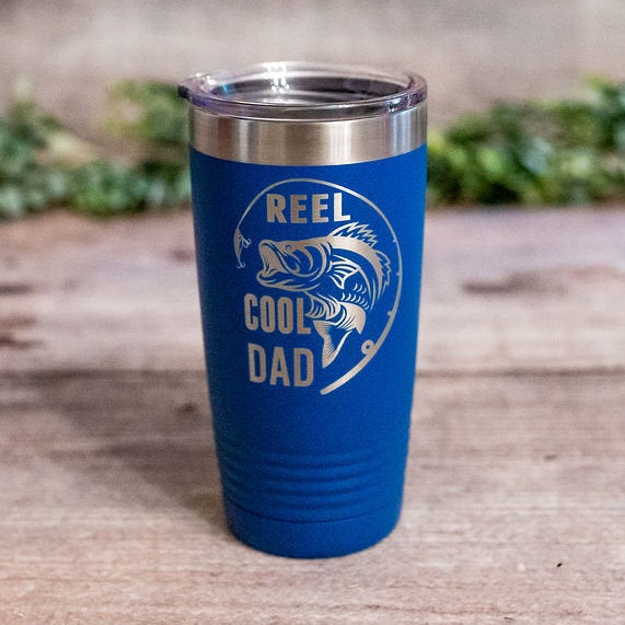 Insulated Coffee Tumbler Cup With Sliding Lid Reel Cool Grandpa 20 Oz  Fishing Gifts for Men, Husband, Dad, or Grandpa 