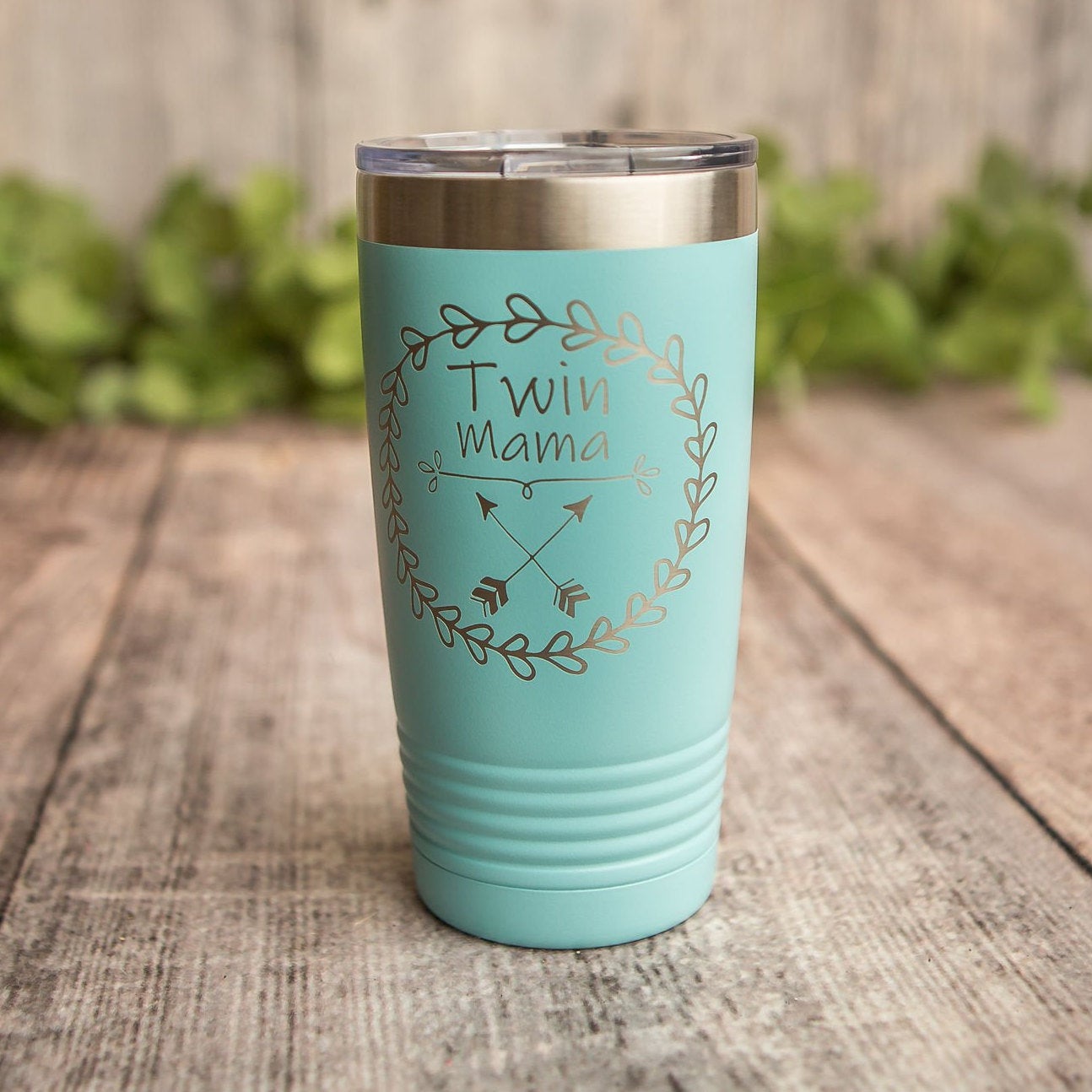 Holding Mom's Hand Wild Floral - Personalized Acrylic Tumbler With