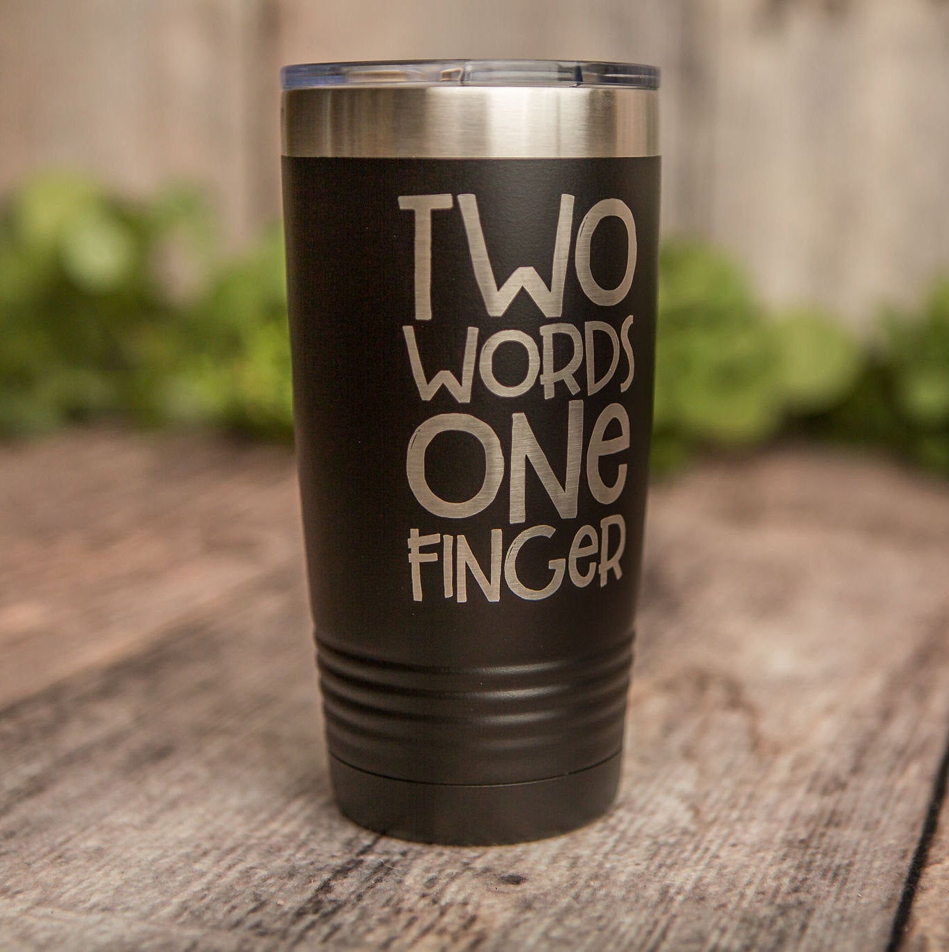Coffee Or Middle Fingers - Engraved Travel Tumbler, Yeti Style Cup, Adult  Humor Cup