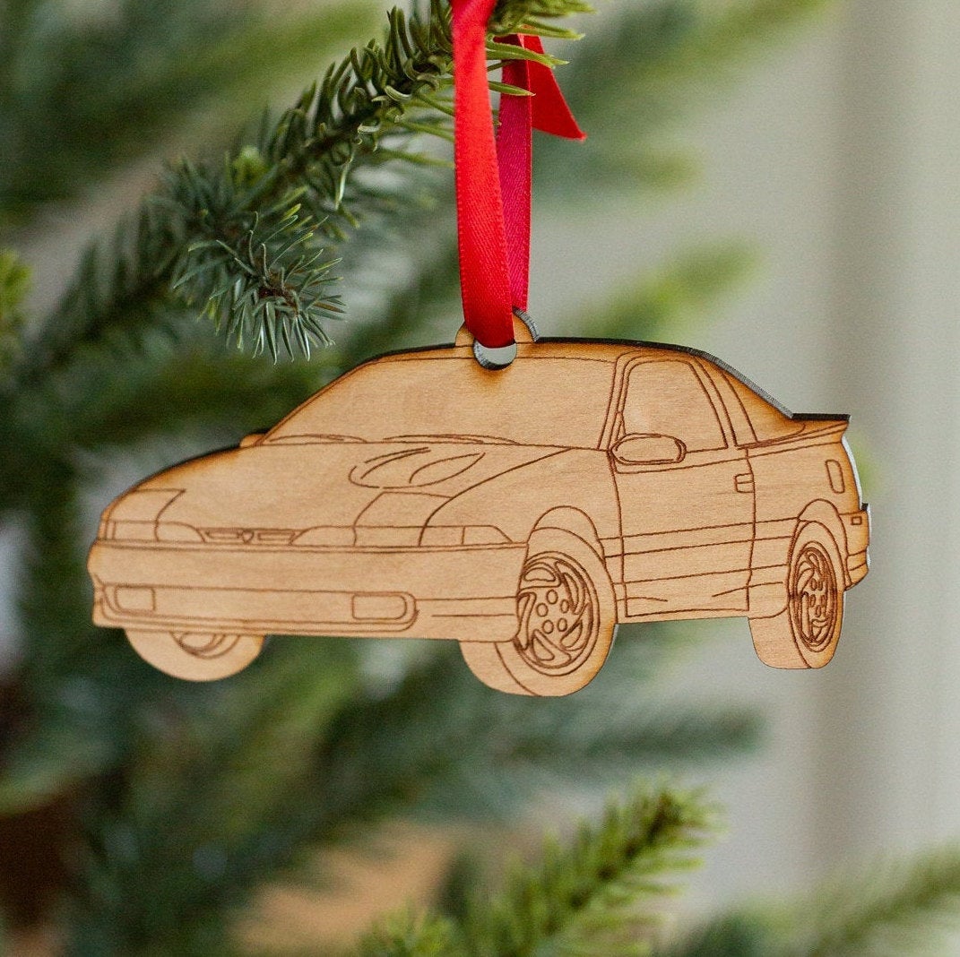Mitsubishi Inspired Holiday Ornaments - Engraved and Cut Wooden Mitsubishi  Ornament, Mitsubishi Evo Gift, Mitsubishi Enthusiast Holiday Gift