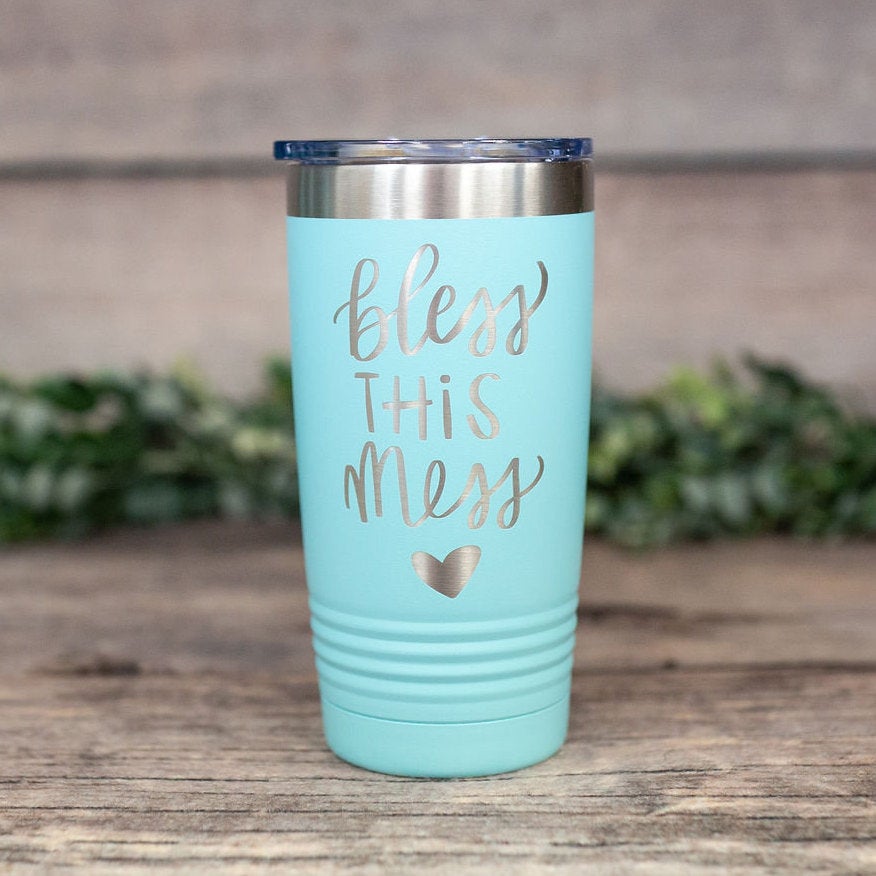 Actually I Can – Engraved Travel Tumbler For Her, Personalized Travel Mug,  Motivational Gift Mug – 3C Etching LTD