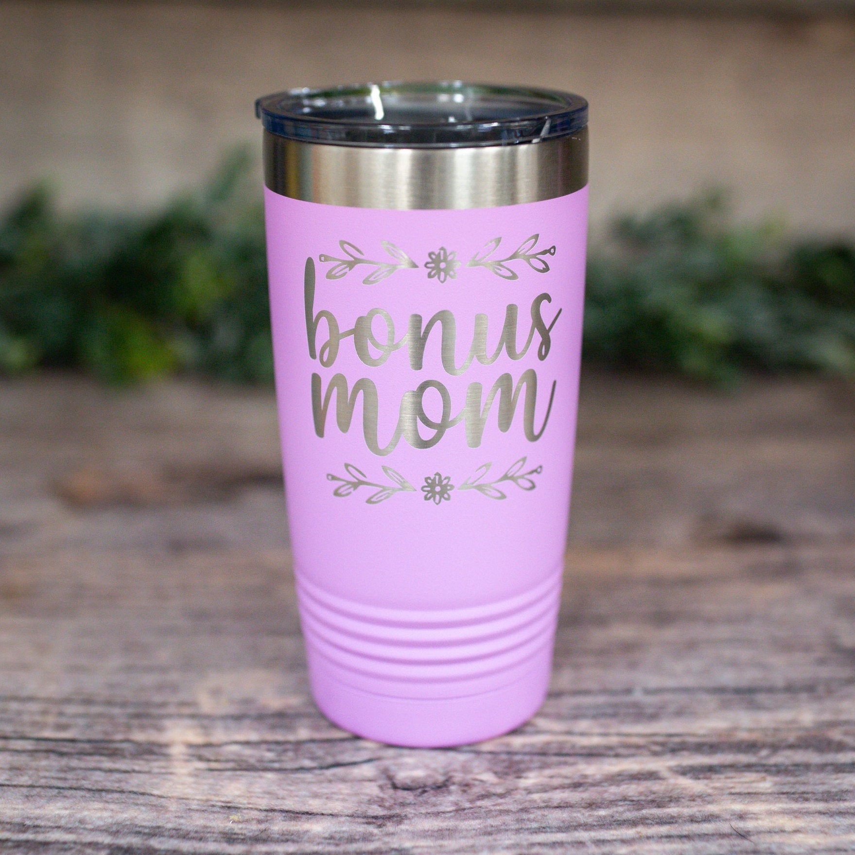 Bonus Mom - Engraved Stainless Tumbler, Funny Mug For Her, Mug For Mom