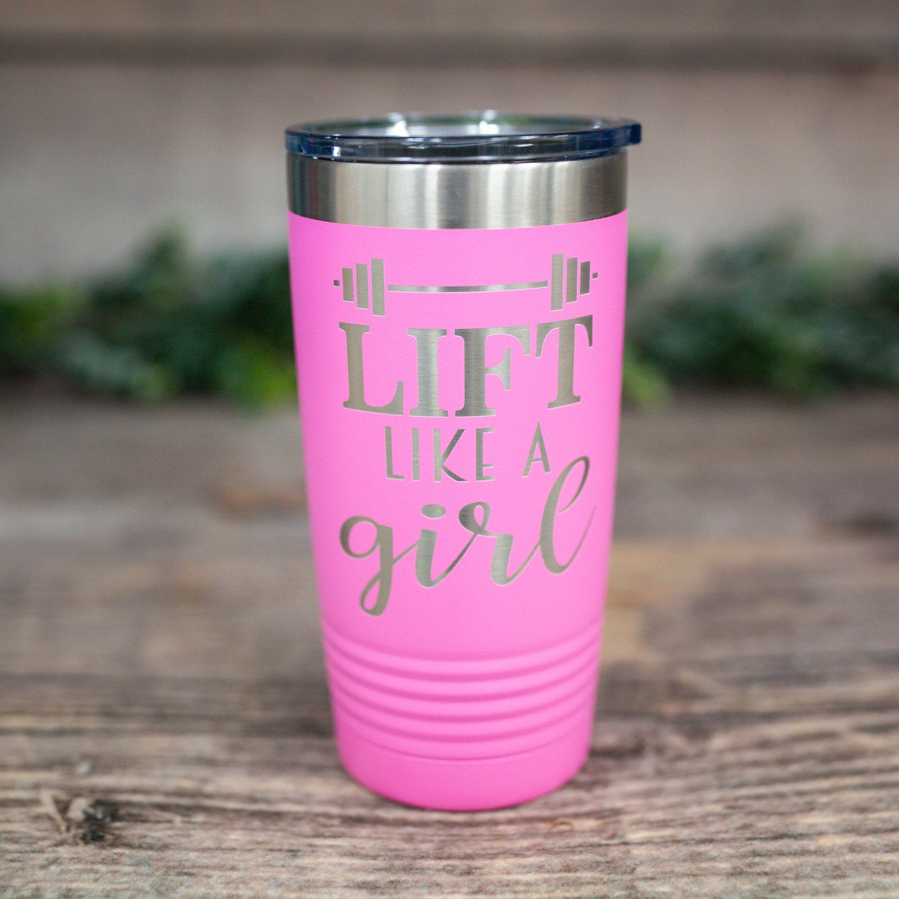 Lift Like A Girl - Engraved Stainless Steel Tumbler, Weight Lifting Travel  Mug, Crossfit Lover Gift