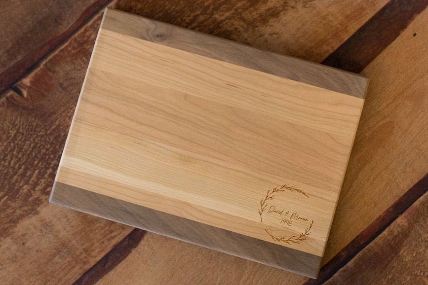 Custom Natural Wood Cutting Board, Milestone Gifts