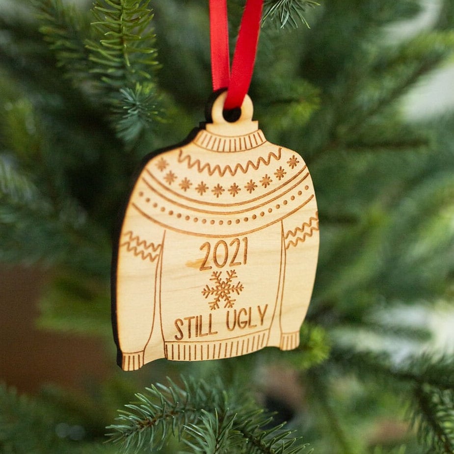 Make It A Triple #Tripletmom- Engraved Wooden Funny Christmas Ornament  Charm, Funny Christmas Gift For Mom, Funny Holiday Ornament For Mom – 3C  Etching LTD